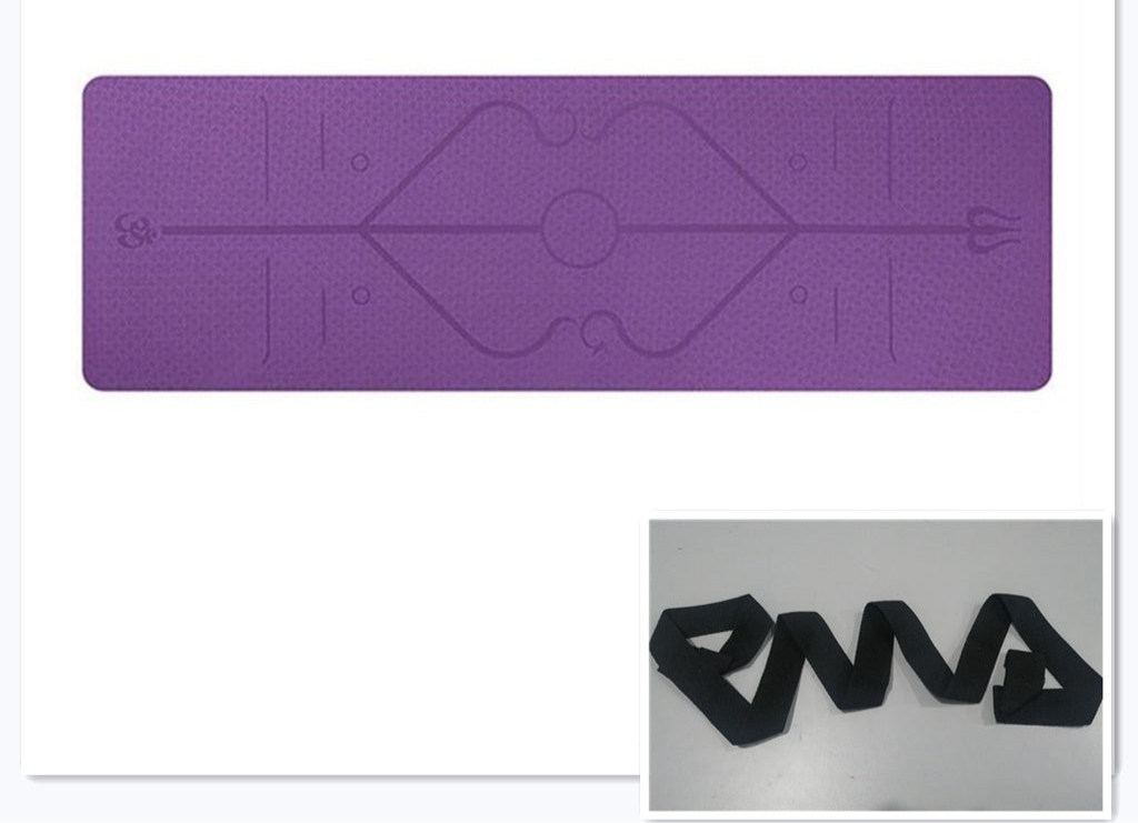 Beyondfit Non Slip - Yoga Mat Position Line