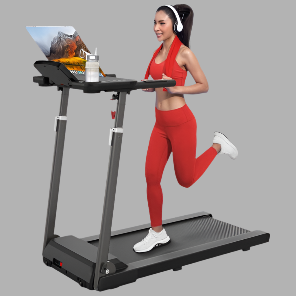 Beyondfit Treadmill With Bluetooth Speaker,With Desktop Adjustable Height, Folding