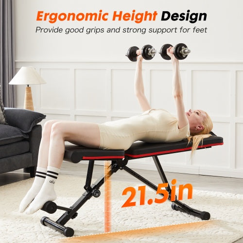 Beyondfit Adjustable Workout Bench For Home Gym - Foldable - For Full Body Exercise And Strength Training