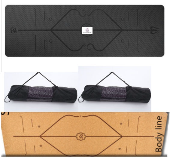 Beyondfit Non Slip - Yoga Mat Position Line