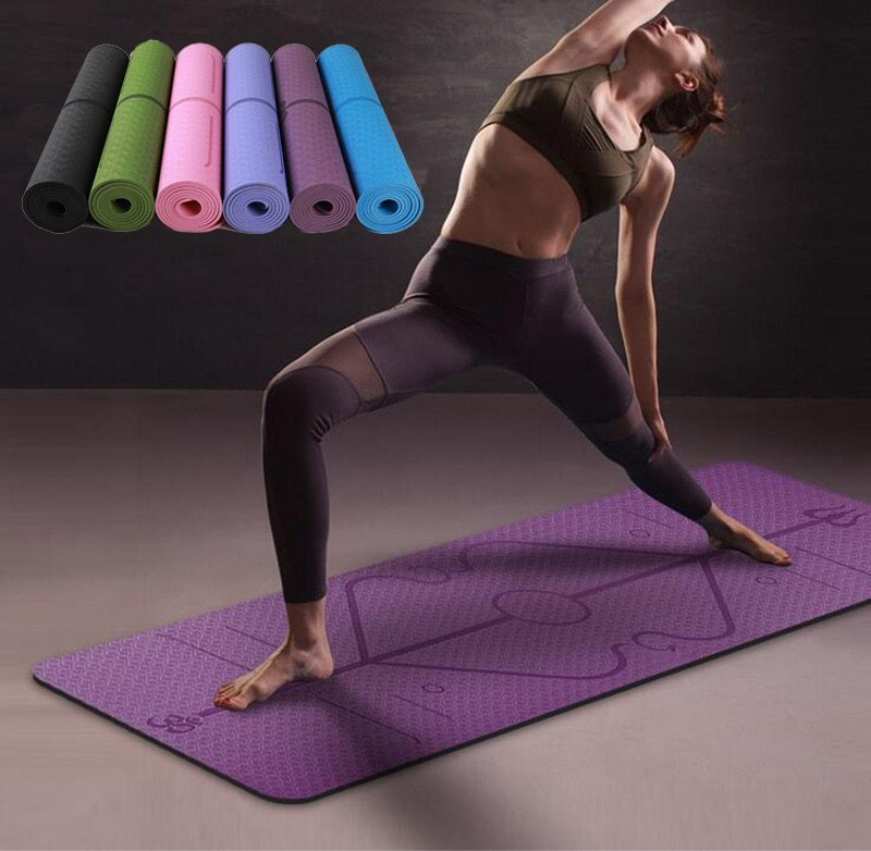 Beyondfit Non Slip - Yoga Mat Position Line