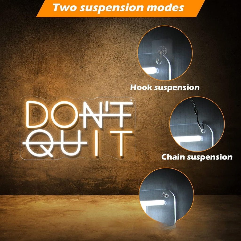 Beyondfit Don't Quit Gym Neon Lights