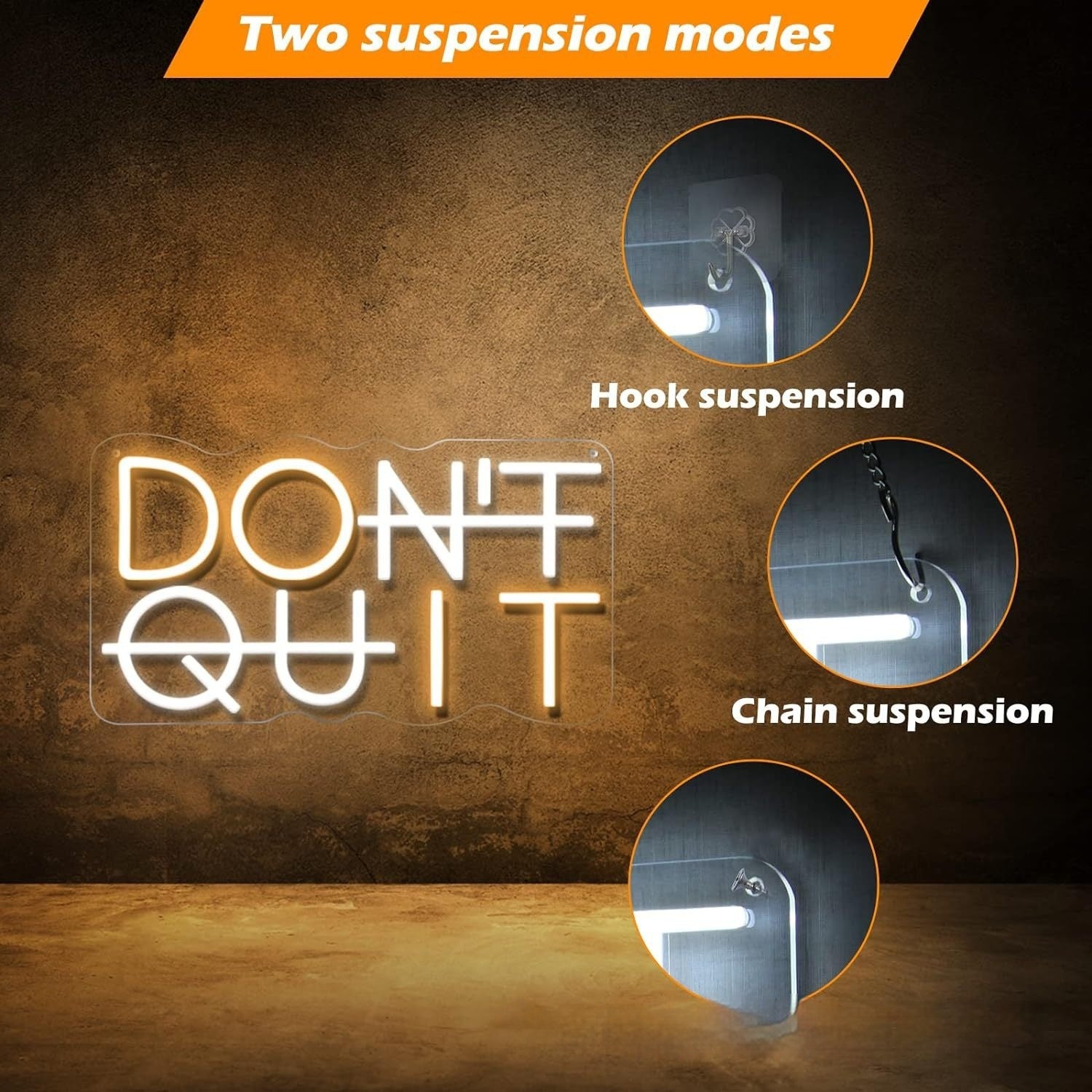 Beyondfit Don't Quit Gym Neon Lights