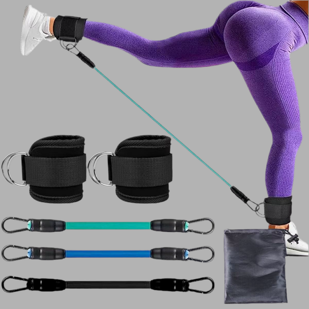 Beyondfit Ankle Resistance Bands – Leg, Glute & Core Training | Elastic Bands for Home, Gym & CrossFit Workouts