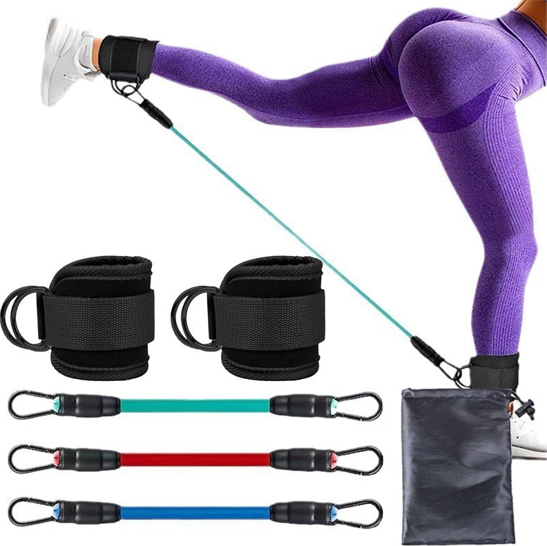 Beyondfit Ankle Resistance Bands – Leg, Glute & Core Training | Elastic Bands for Home, Gym & CrossFit Workouts
