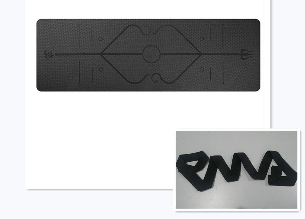 Beyondfit Non Slip - Yoga Mat Position Line