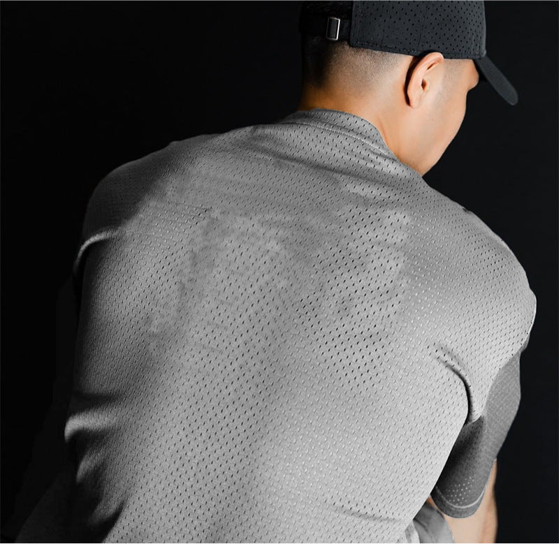 Beyondfit Men's Gym Mesh Breathable Short Sleeve