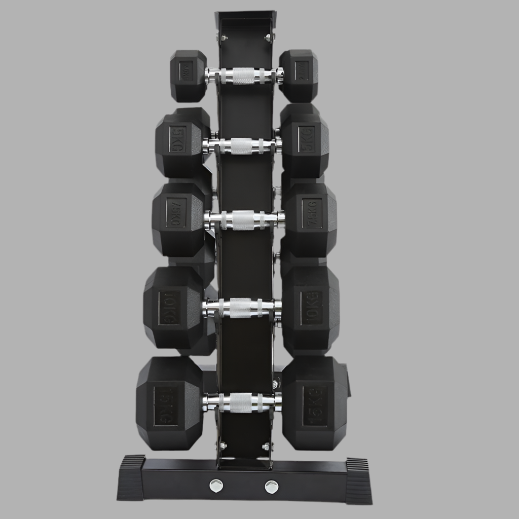 Beyondfit Fitness Hexagonal Rubberized Fixed Dumbbell
