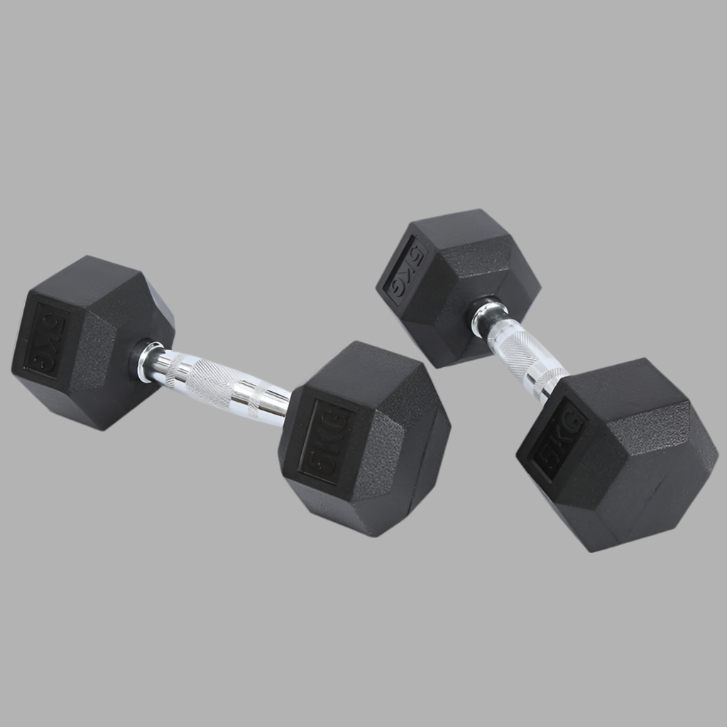 Beyondfit Fitness Hexagonal Rubberized Fixed Dumbbell