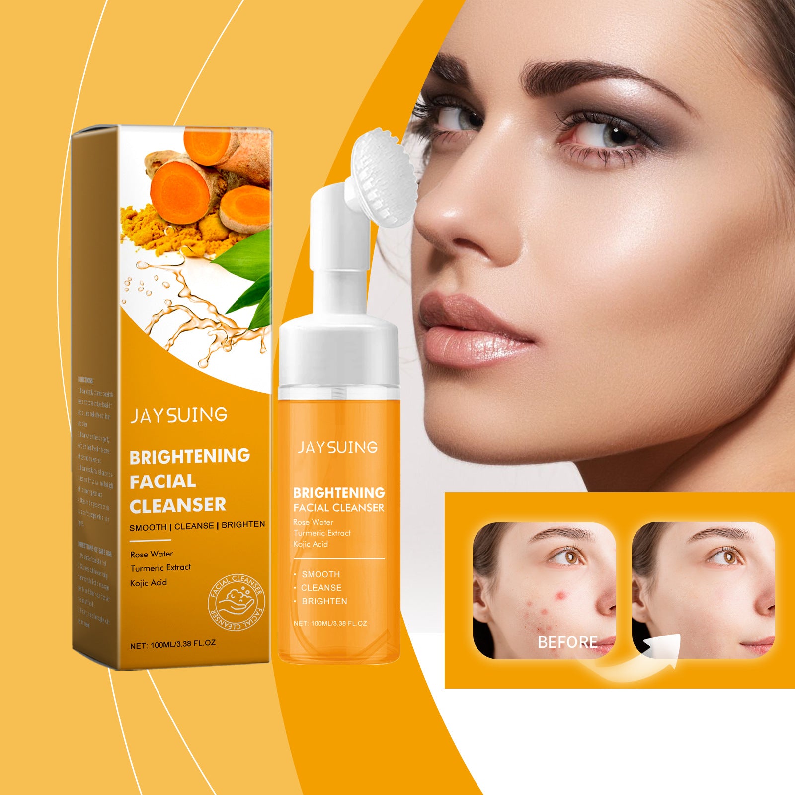 Beyondfit Turmeric Deep Cleansing Moisturizing Skin Facial Cleanser