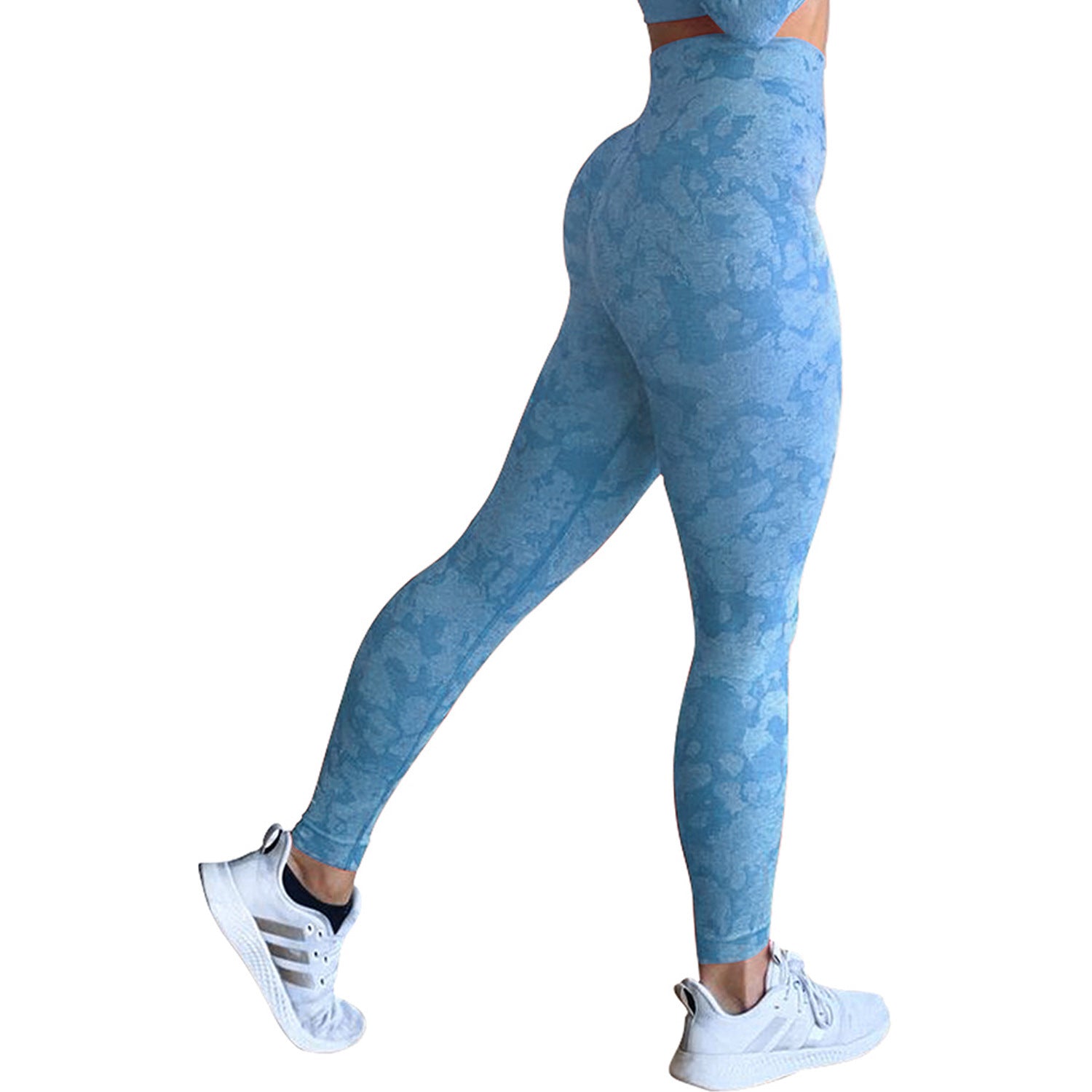 Beyondfit Camouflage Jacquard - Fitness Yoga Pants
