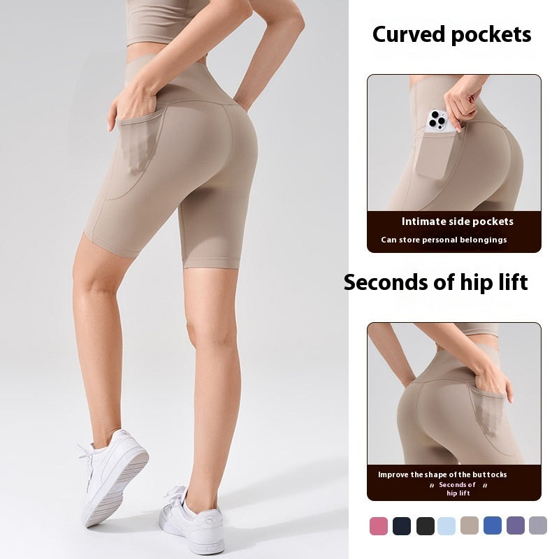 Beyondfit Woman Quick-drying Breathable Yoga Pants With Pockets